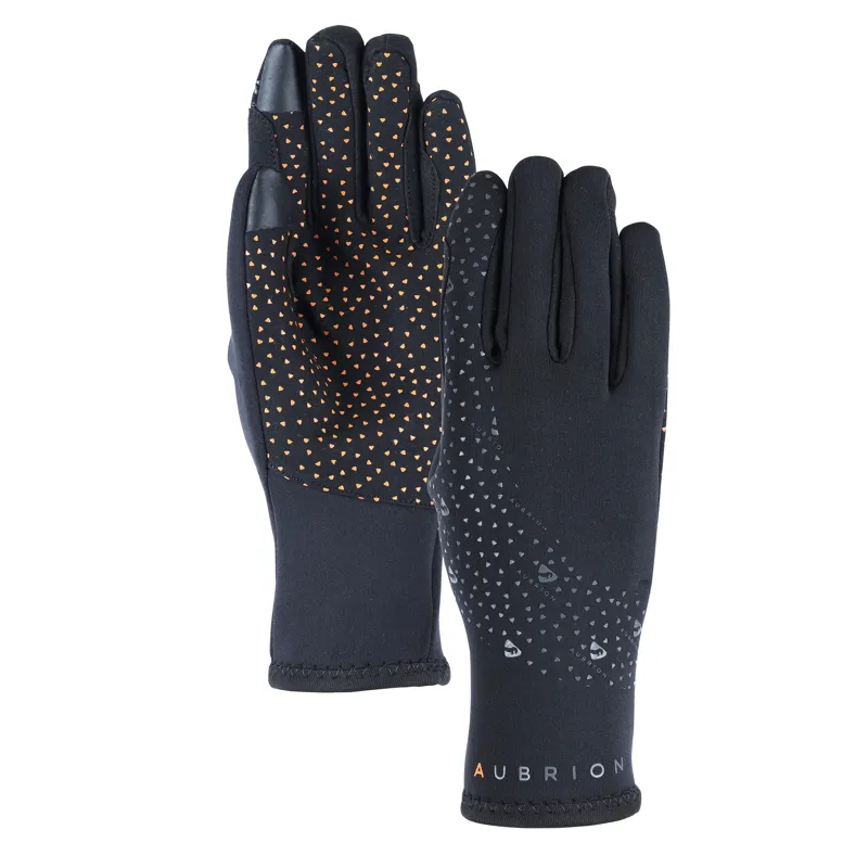 Shires Aubrion Neoprene Super Grip Gloves - Black
